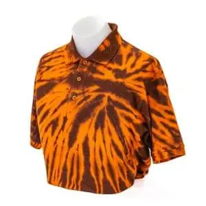 Men's Tie-Dyed Spiral Flag Hunter Camo Golf Polo