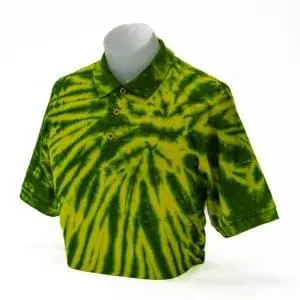 Men's Tie-Dyed Spiral On the Green Golf Polo