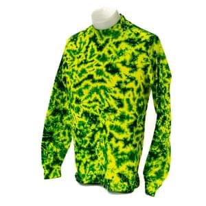 Tie-Dyed Scrunch On the Green Mock Turtleneck