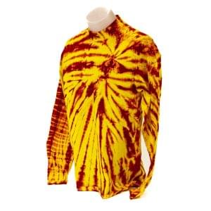 Tie-Dyed Spiral Fire Mock Turtleneck