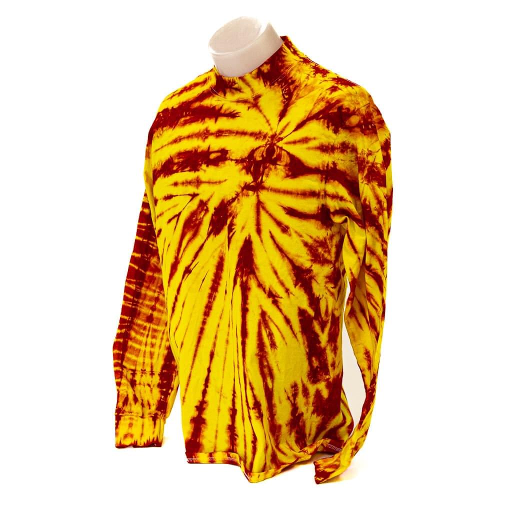 Tie-Dyed Spiral Fire Mock Turtleneck