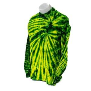 Tie-Dyed Spiral On the Green Mock Turtleneck