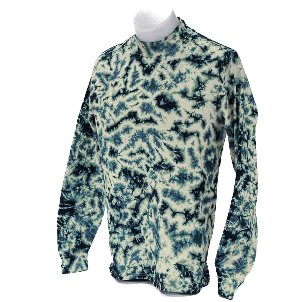 Tie-Dyed Scrunch Hippie Camo Mock Turtleneck