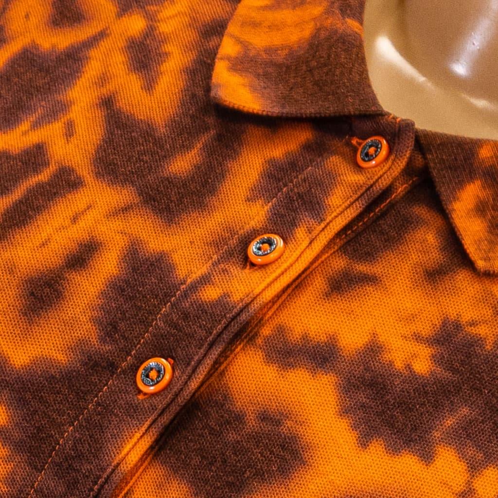 Women's Tie-Dyed Scrunch Flag Hunter Camo Golf Polo - Image 3