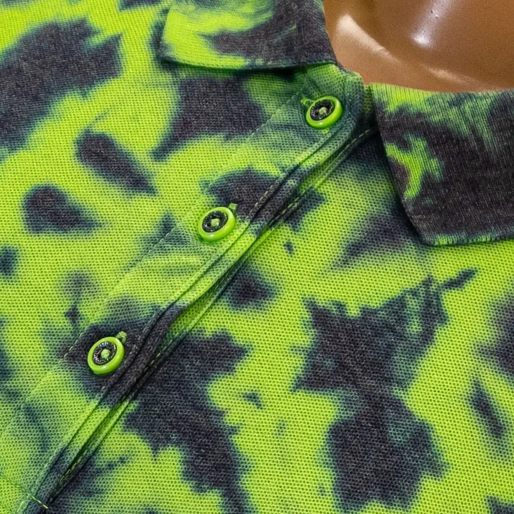 Women's Tie-Dyed Scrunch Purple Kush Golf Polo - Image 3