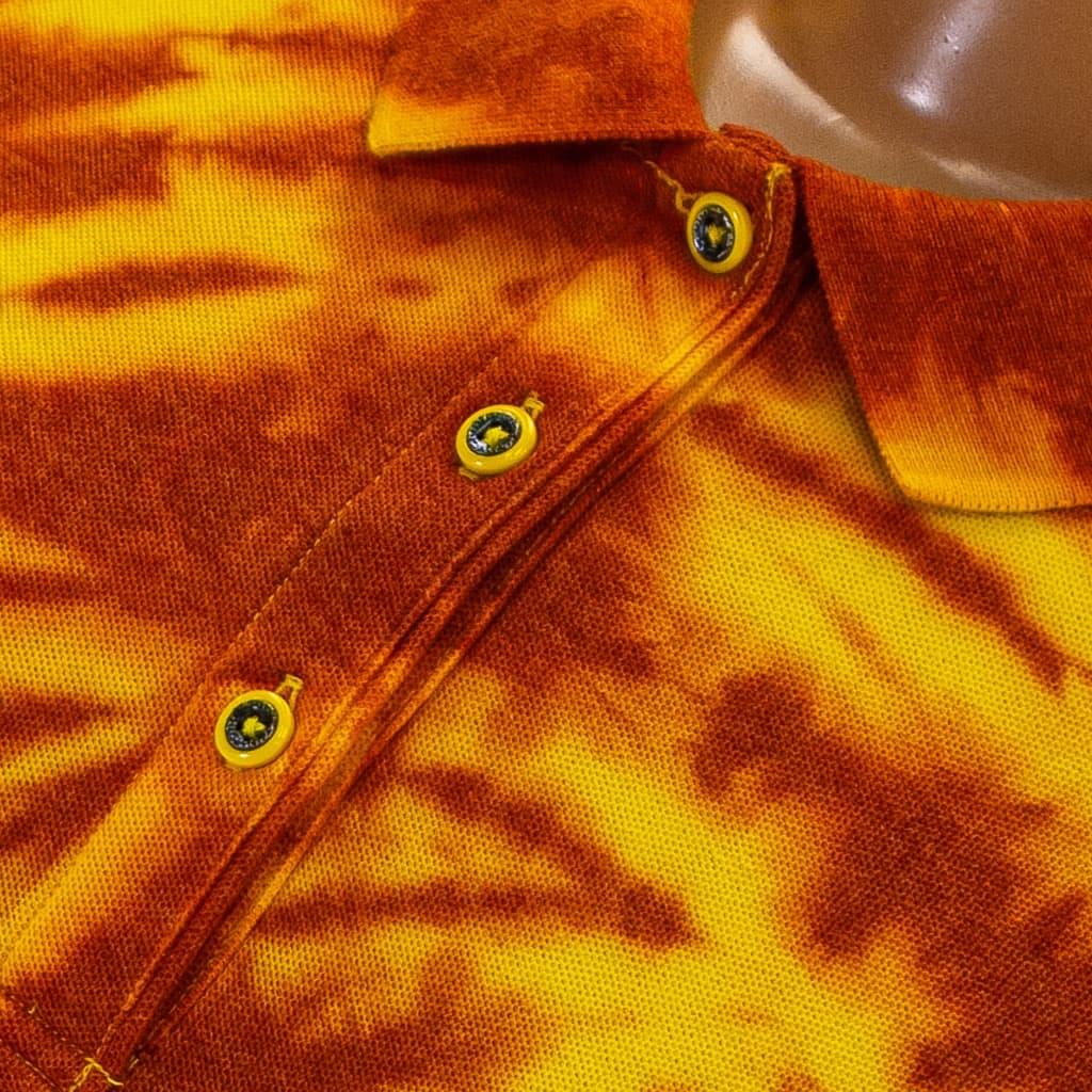 Women's Tie-Dyed Spiral Fire Golf Polo - Image 3