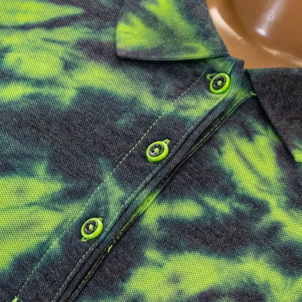 Women's Tie-Dyed Spiral Purple Kush Golf Polo - Image 3