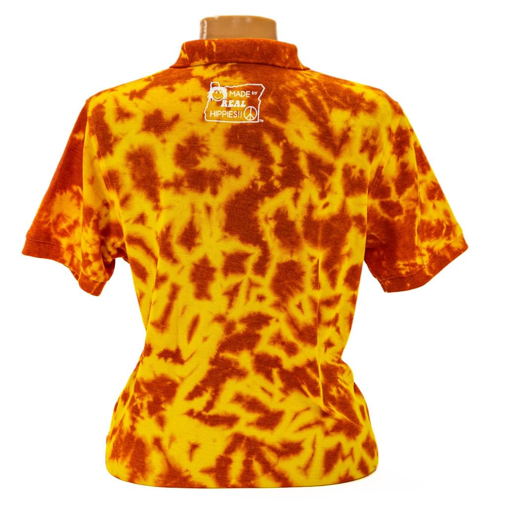 Women's Tie-Dyed Scrunch Fire Golf Polo - Image 2