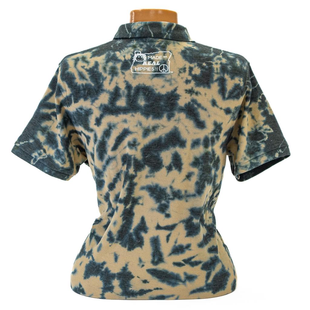 Women's Tie-Dyed Scrunch Hippie Camo Golf Polo - Image 2