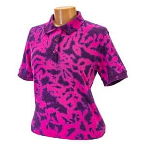 Women's Tie-Dyed Scrunch Purple Haze Golf Polo