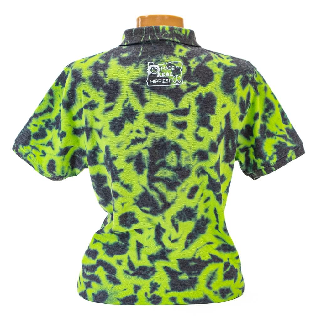 Women's Tie-Dyed Scrunch Purple Kush Golf Polo - Image 2