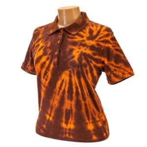 Women's Tie-Dyed Spiral Flag Hunter Camo Golf Polo