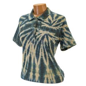 Women's Tie-Dyed Spiral Hippie Camo Golf Polo