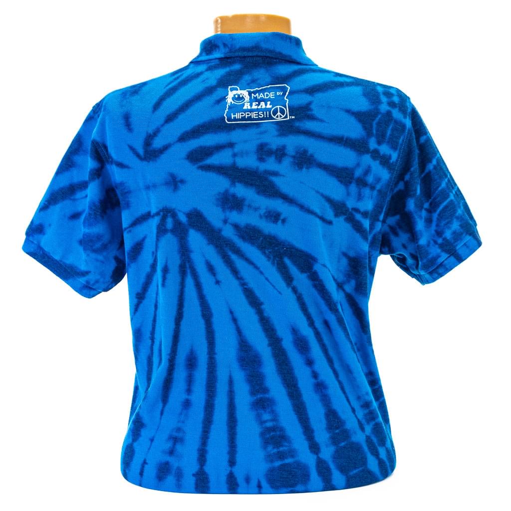 Women's Tie-Dyed Spiral Ocean Golf Polo - Image 2