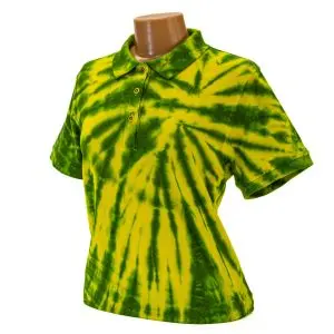 Women's Tie-Dyed Spiral On the Green Golf Polo