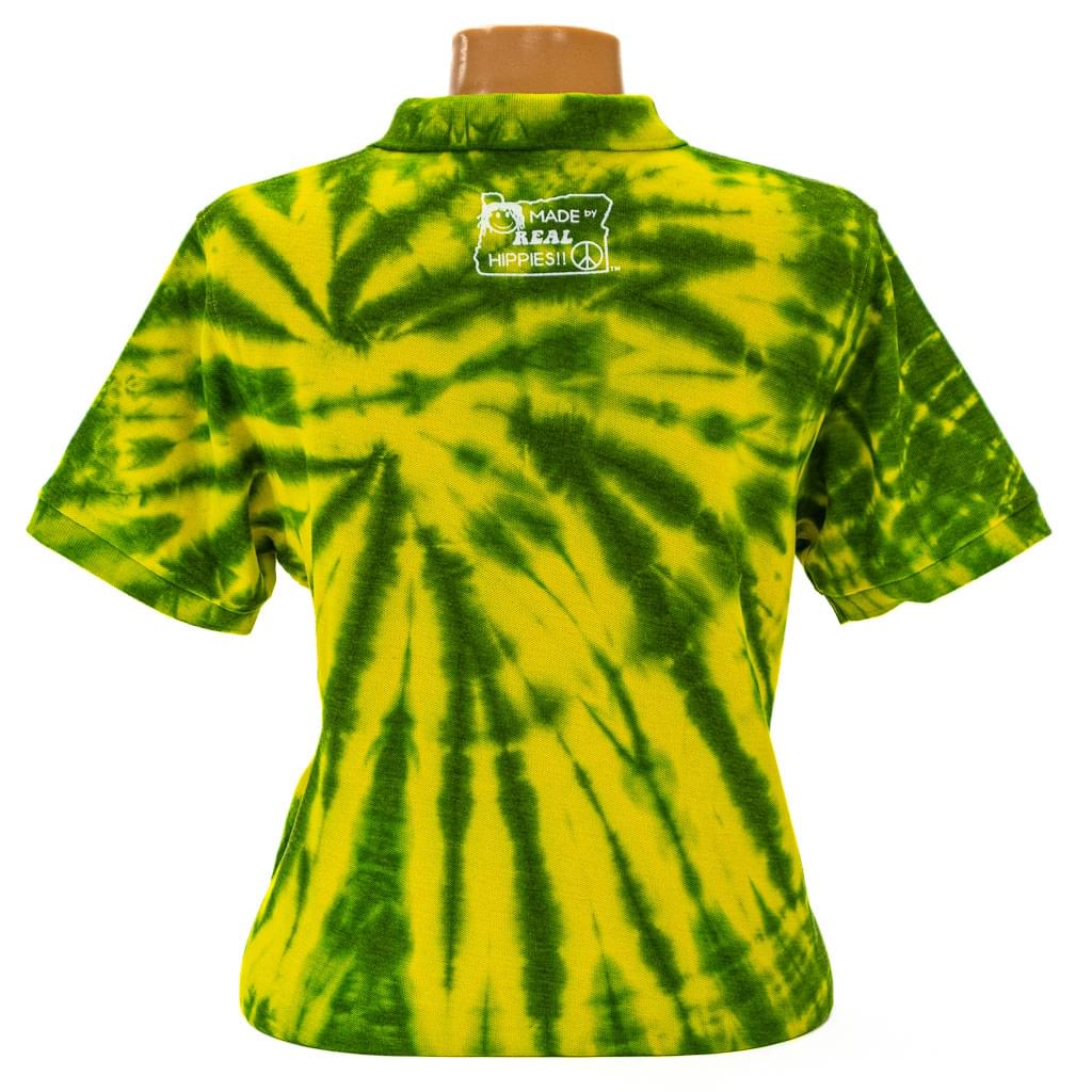 Women's Tie-Dyed Spiral On the Green Golf Polo - Image 2