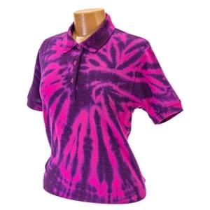 Women's Tie-Dyed Spiral Purple Haze Golf Polo