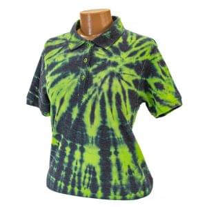Women's Tie-Dyed Spiral Purple Kush Golf Polo