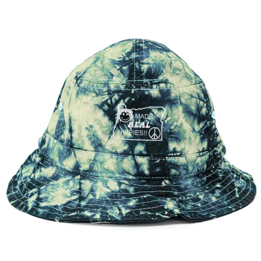 Tie-Dyed Hippie Camo Spiral Bucket Hat - Image 2