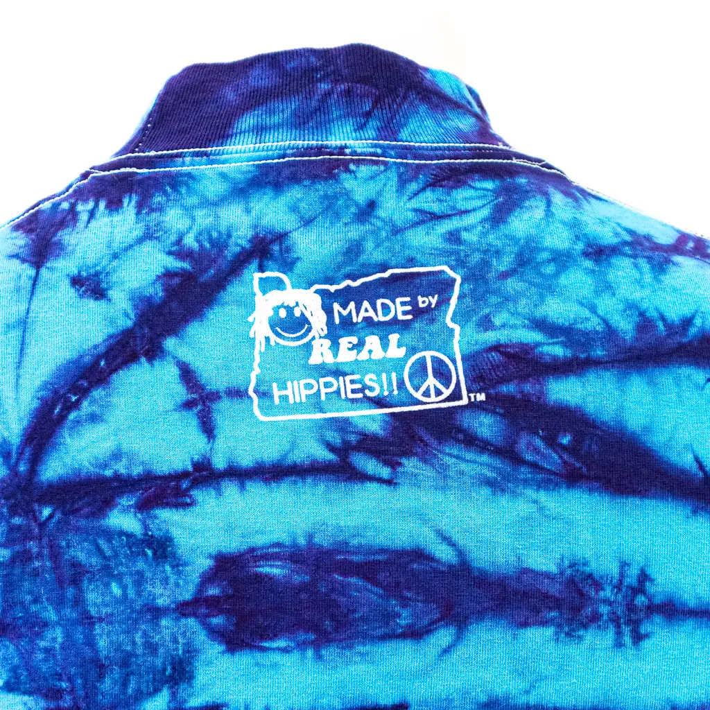 Tie-Dyed Spiral Ocean Mock Turtleneck - Image 2