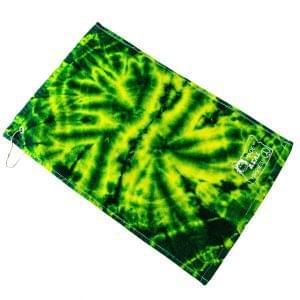 Spiral Tye-Died Flag On the Green Golf Towels
