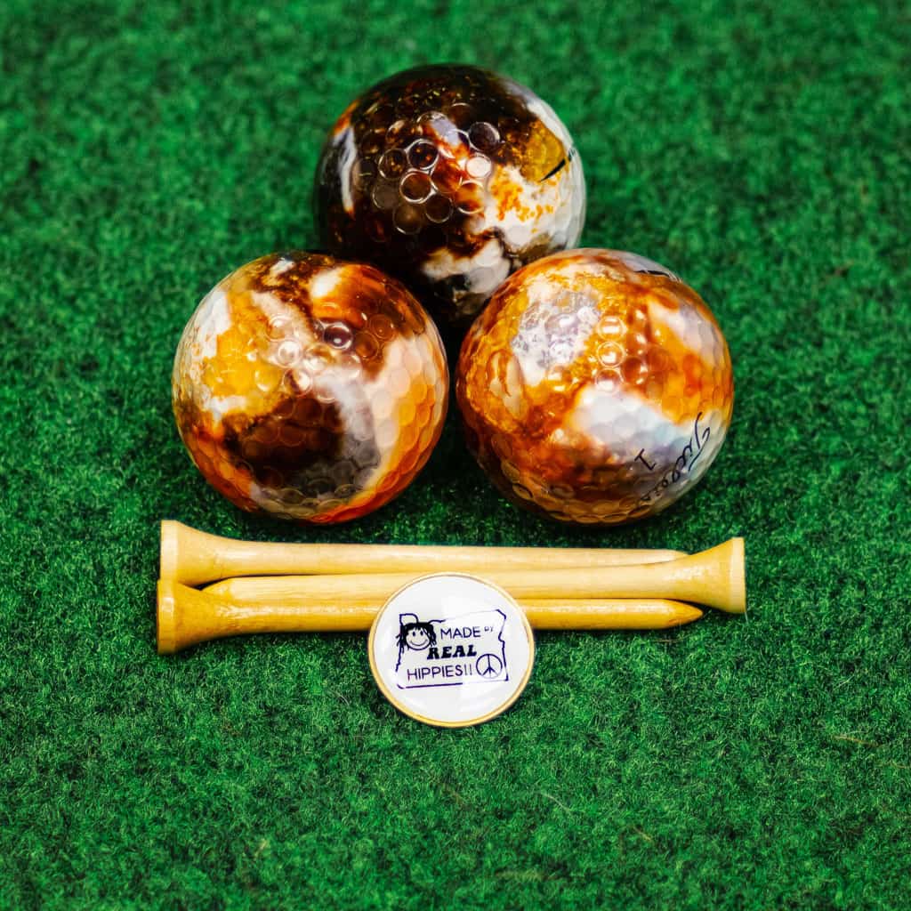 and Made Tie Dyed Golf Balls Tees and Marker